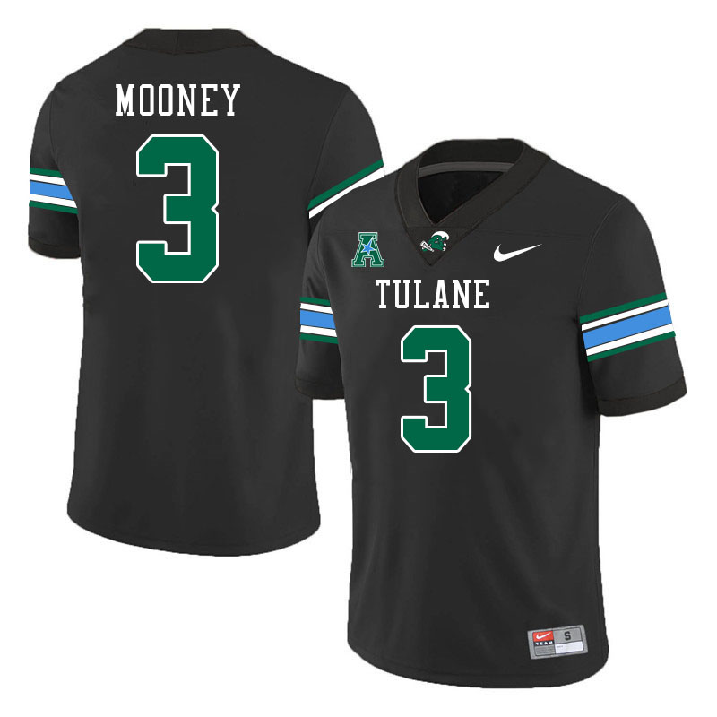 Tulane Green Wave #3 Darnell Mooney College Football Jerseys Stitched Sale-Black